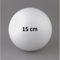 Kula styropianowa 15cm , bombka 15cm pełna
